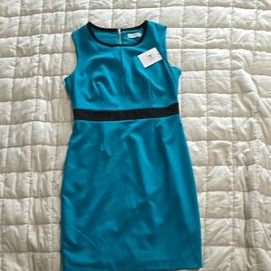 Calvin Klein Teal and Black Mini Dress